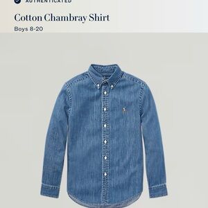 Boy’s Polo Ralph Lauren Denim Blue Button-Down Shirt